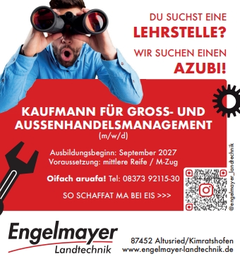 Stelle für einen Auszubildenden als Kaufmann für Groß- und Aussenhandelsmanagement